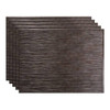 Fasade 18x24 Ripple Backsplash Panel, Smoked Pewter, Package Of 5