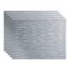 Fasade 18x24 Ripple Backsplash Panel, Argent Silver, Package Of 5