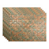 Fasade 18x24 Lotus Backsplash Panel, Copper Fantasy, Package Of 5