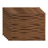 Fasade 18x24 Waves Backsplash Panel, Oil Rubbed Bronze, Package Of 5