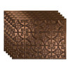 Fasade 18x24 Traditional #1 Backsplash Panel, Oil Rubbed Bronze, Package Of 5