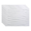 Fasade 18x24 Waves Backsplash Panel, Gloss White, Package Of 5