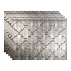 Fasade 18x24 Monaco Backsplash Panel, Crosshatch Silver, Package Of 5