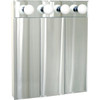 Zenith 24x30" 4 Light Surface Mount Bevel Mirror Steel Triview Medicine Cabinet