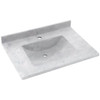 Swan Ice Contour Solid Surface Single Bowl Vanity Top 22" X 37"
