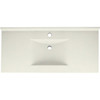 Swan Bisque Contour Solid Surface Single Bowl Vanity Top 22" X 49"