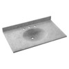 Swan Ice Ellipse Solid Surface Single Bowl Vanity Top 22" X 37"