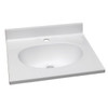 Design House 25x22" Solid White Cultured Marble Vanity Top And Bowl