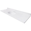Design House 61 X 22 Solid White Cultured Marble Vanity Top