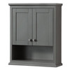 Wyndham Deborah 25 X 9 X 30 In Over The John Vanity Cabinet (Dark Gray)