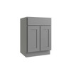 CNC CABINETRY Luxor Vanity Base Cabinet, 27"W X 34.5"H X 21"D, Shaker Misty Grey