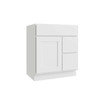 CNC CABINETRY Luxor 2-Door Vanity Cabinet, 24"Wx34.5"Hx21"D, Shaker White