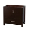 Wyndham Sheffield Espresso Wood Single Bathroom Vanity 36" X 22" Without Mirror