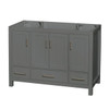 Wyndham Sheffield Dark Gray Wood Single Bathroom Vanity 48" Without Countertop