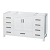 Wyndham Collection Sheffield 60 In. Single Bathroom Vanity (White)
