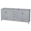 Wyndham Sheffield Gray Double Bath Vanity, Without Countertop,sink And Mirror