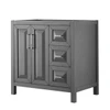 Wyndham Daria Dark Gray Single Bath Vanity 36" Without Countertop, Sink &mirror