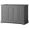 Wyndham Avery 48" Dark Gray Single Vanity, No Countertop, No Sink