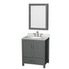 Wyndham Sheffield Dark Gray Single Bathroom Vanity 30" With Medicine Cabinet
