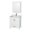 Wyndham Sheffield White Single Bathroom Vanity 30" With Square Sink
