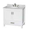 Wyndham Sheffield White Single Bathroom Vanity 36" Without Mirror
