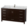 Wyndham Collection Sheffield 60 In. Single Bathroom Vanity W/ Top And Sink (Espresso)