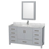 Design House Wyndham Sheffield Gray Single Bath Vanity 60 Inch With Top And Medicine Cabinet