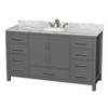 Wyndham Collection Sheffield 60 In. Single Bathroom Vanity W/ Top And Sink (Dark Gray)