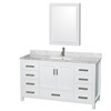 Design House Wyndham Sheffield White Single Bath Vanity 60 Inch With Top - Medicine Cabinet