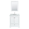 Wyndham Deborah White Single Bath Vanity 30 Inch With Top And Medicine Cabinet