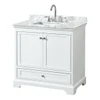 Wyndham Deborah White Single Bath Vanity 36 Inch With Top, Square Sink