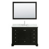 Wyndham Deborah Dark Espresso Single Bath Vanity, With Oval Sink And Mirror