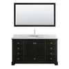 Wyndham Deborah Espresso Single Bath Vanity, With Top, Oval Sink, And Mirror