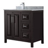 Wyndham Daria Dark Espresso Single Bath Vanity 36" Without Mirror