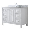 Wyndham Daria White Single Bath Vanity 48" With Countertop & Square Sink