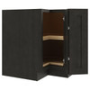 CNC CABINETRY Lazy Susan Corner Base Cabinet R, Luxor Smoky Grey