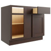 CNC CABINETRY 36/39 Blind Base Cabinet (L), Luxor Espresso