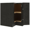 CNC CABINETRY Lazy Susan Corner Base Cabinet L, Luxor Smoky Grey