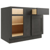 CNC CABINETRY 45 X 34.5 In. Luxor Left Blind Base Cabinet (Smoky Grey)