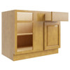 CNC CABINETRY 33 X 34.5 In. Country Oak Right Blind Base Cabinet (Light Honey)