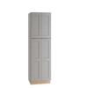 Express Shaker Veiled Gray Plywood Assembled 24 In. X 84 In. X 24 In. Utility Pantry Kitchen Cabinet With Soft Close