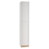 Express Shaker 18 In W X 24 In D X 96 In H Assembled Plywood Pantry Kitchen Cabinet In Vesper White With Soft Close Left