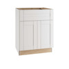 Express Shaker 27 In W X 21 In D X 34.5 In H Assembled Plywood Bath Sink Base Kitchen Cabinet In Vesper White