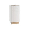 Express Shaker 12 In W X 24 In D X 34.5 In H Assembled Plywood Base Kitchen Cabinet In Vesper White With Drawer Left