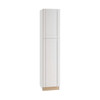 Express Shaker 18 In W X 24 In D X 84 In H Assembled Plywood Pantry Kitchen Cabinet In Vesper White With Soft Close Left