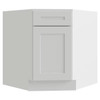 CNC CABINETRY Luxor 36" Diag Corner Sink Cabinet 5-Pc Right Shaker White