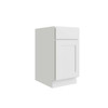 CNC CABINETRY Luxor Waste Basket Cabinet, 18"W X 24"D, Shaker White
