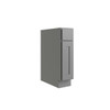 CNC CABINETRY Luxor 1-Door Base Cabinet, Ada, Right Hinge, 9", Shaker Misty Grey