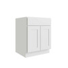 CNC CABINETRY Luxor 33" Handicap Removable Sink Base Cabinet, Shaker White