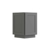 CNC CABINETRY Luxor 1-Door Base End Cabinet, Ada, Right, 9", Shaker Misty Grey